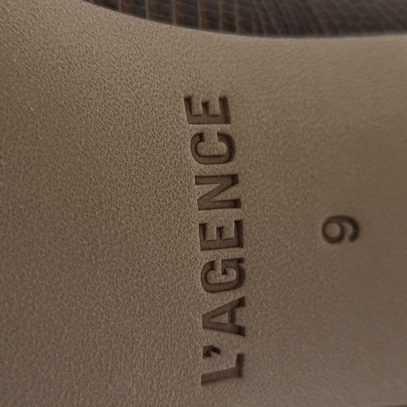 219- L'AGENCE Mariette Women's Ankle Stiletto Boots Tan Color Size 9 NWT - Picture 9 of 11